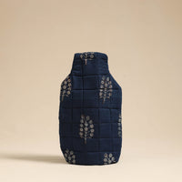 Blue - Handmade Quilted 1L Hot Water Bottle Cover 09