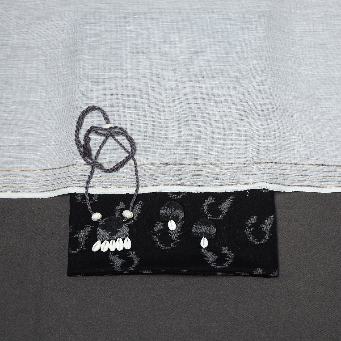 3pc unstitched maniabandha ikat dress material