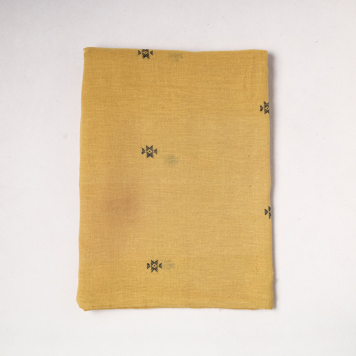 Yellow - Organic Kala Cotton Handloom Precut Fabric (1.3 meter)