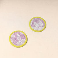 Purple - Handcrafted Sanganeri Print Coaster (Set of 2) 20