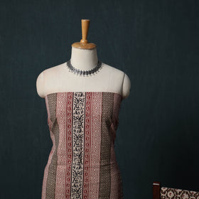 Bagh Hand Block Print Cotton 3pc Unstitched Dress Material Suit Set 02