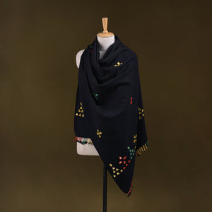 Kutch Handwoven Mirror Work Acrylic Wool Shawl 147