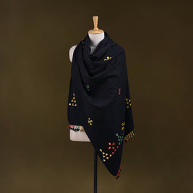 Kutch Handwoven Mirror Work Acrylic Wool Shawl 147