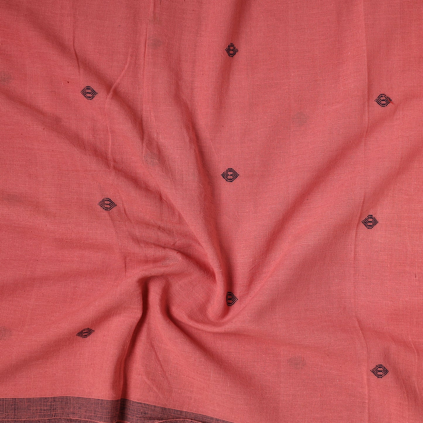 Pink - Organic Kala Cotton Handloom Precut Fabric (1.6 meter)
