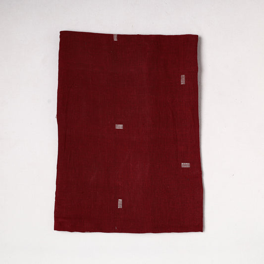 Maroon - Organic Kala Cotton Handloom Precut Fabric (1 meter)