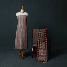 Bagh Hand Block Print Cotton 3pc Unstitched Dress Material Suit Set 03