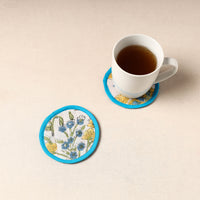 Blue - Handcrafted Sanganeri Print Coaster (Set of 2) 23