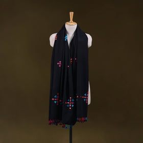 Kutch Handwoven Mirror Work Acrylic Wool Shawl 148