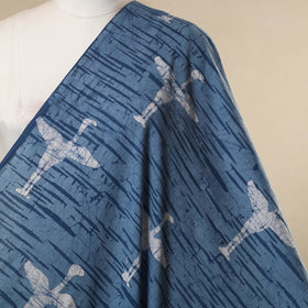Blue - cotton kutch batik fabric 38 - handcrafted