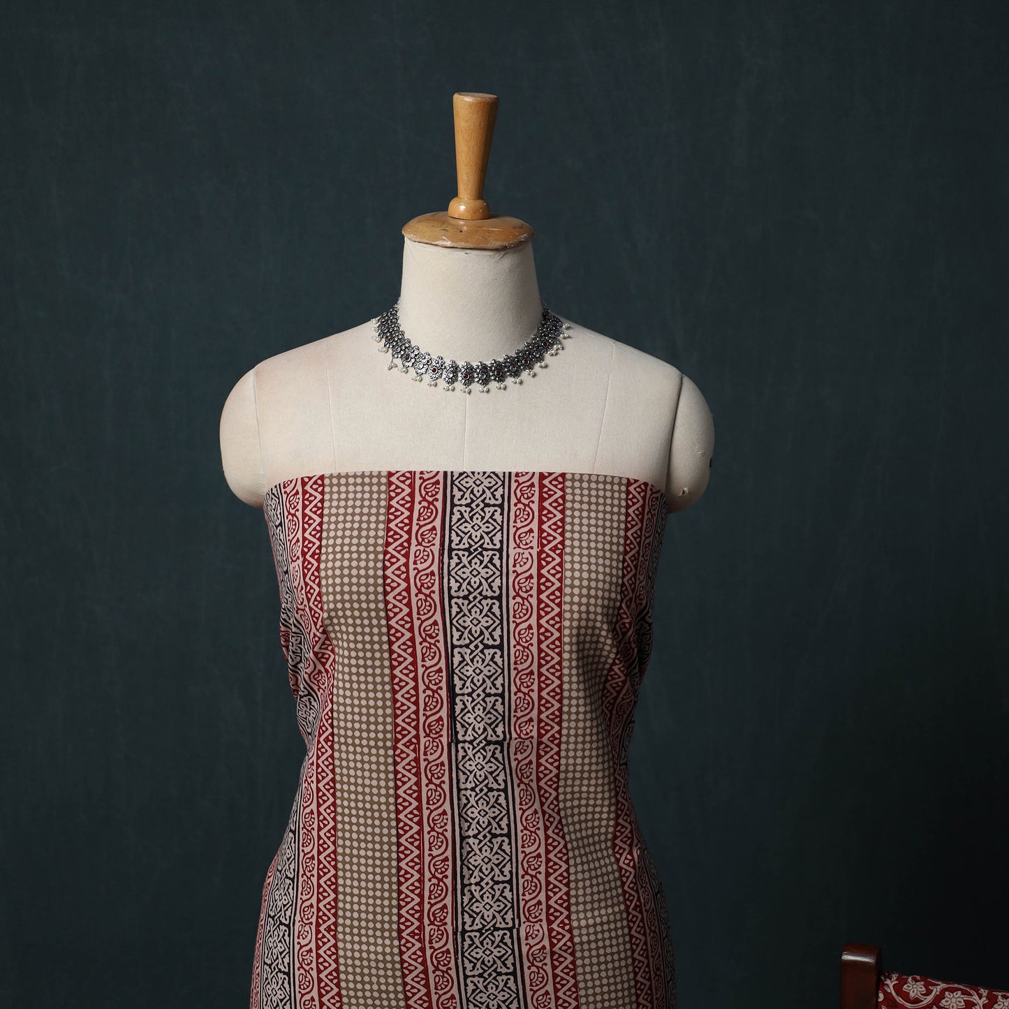 Bagh Hand Block Print Cotton 3pc Unstitched Dress Material Suit Set 04