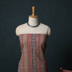 Bagh Hand Block Print Cotton 3pc Unstitched Dress Material Suit Set 04