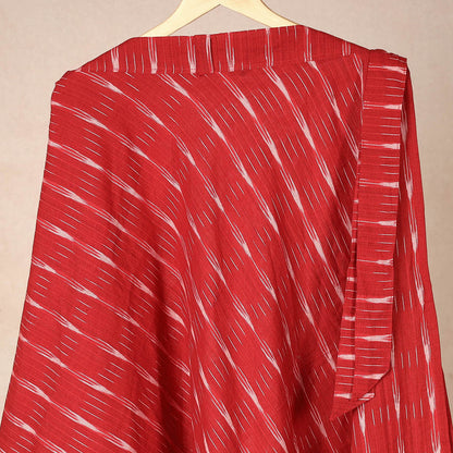 Red - Pochampally Ikat Cotton Wrap Around Skirt