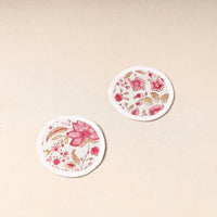 White - Handcrafted Sanganeri Print Coaster (Set of 2) 26