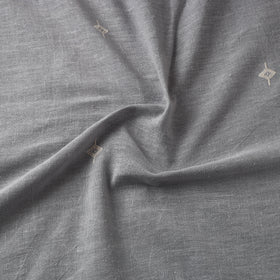 Grey Handloom Organic Buti Kala Cotton Fabric