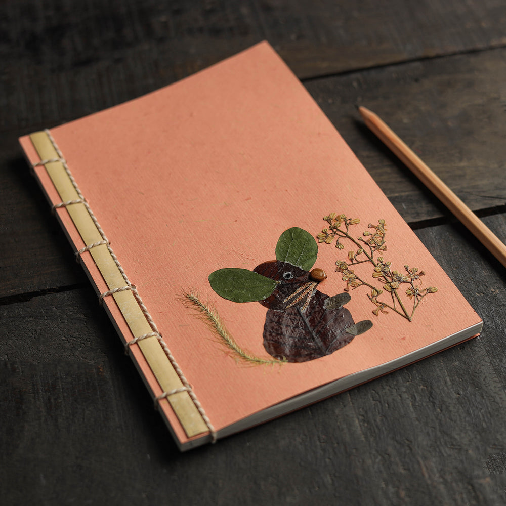 Rat Leaves Art Work Handmade Notebook for Kids 36