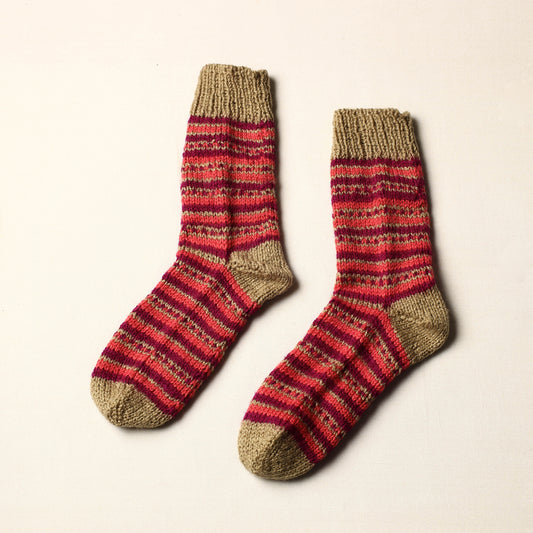 Multicolor - Kumaun Hand Knitted Woolen Socks (Adult)