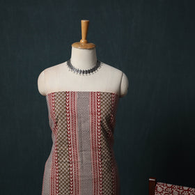 Bagh Hand Block Print Cotton 3pc Unstitched Dress Material Suit Set 06