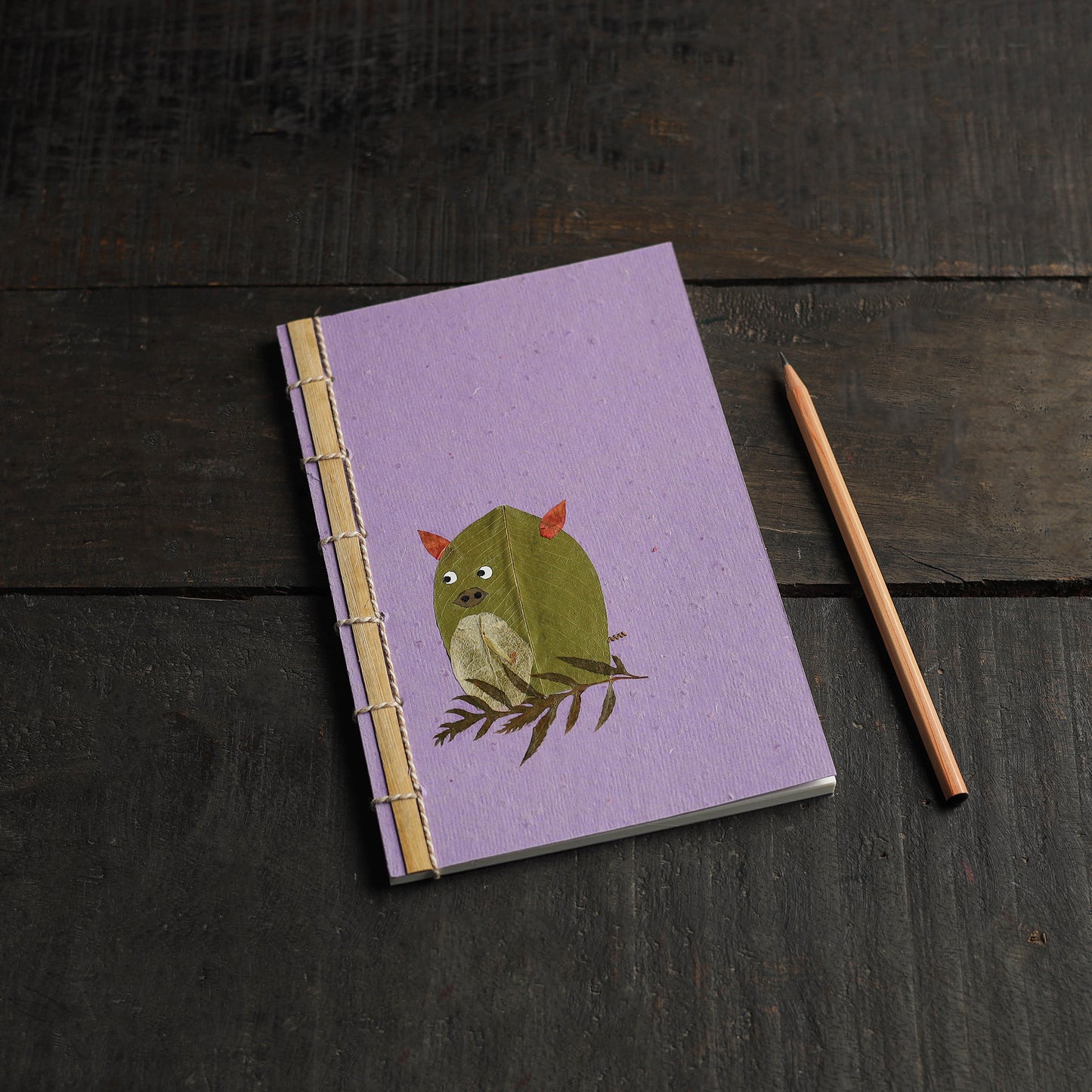 Pig Leaves Art Work Handmade Notebook for Kids 33