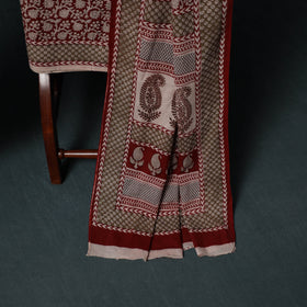 Bagh Hand Block Print Cotton 3pc Unstitched Dress Material Suit Set 06