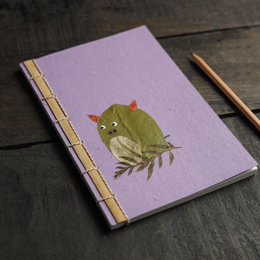 Pig Leaves Art Work Handmade Notebook for Kids 33