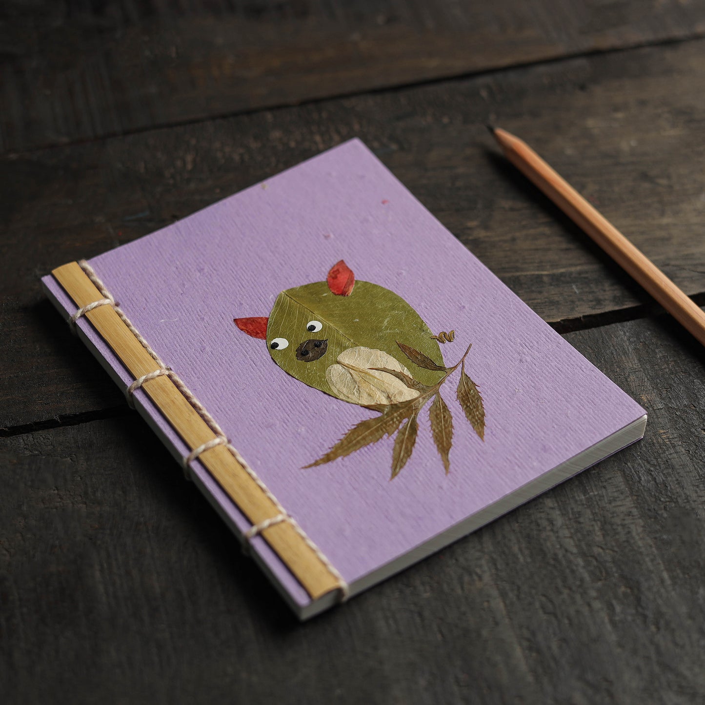 Pig Leaves Art Work Handmade Notebook for Kids 31