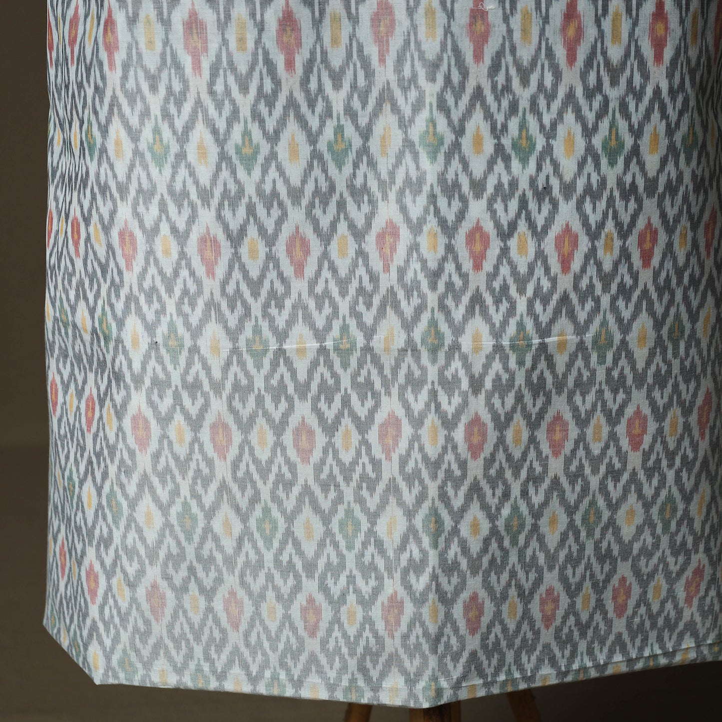 Handloom Sico Pochampally Ikat 2pc Unstitched Dress Material Kurta Set 06