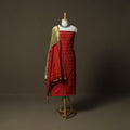 Handloom Sico Pochampally Ikat 2pc Unstitched Dress Material Kurta Set 07