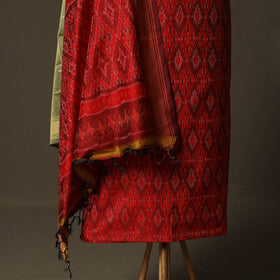 Handloom Sico Pochampally Ikat 2pc Unstitched Dress Material Kurta Set 07
