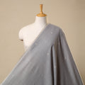 Grey Handloom Organic Buti Kala Cotton Fabric