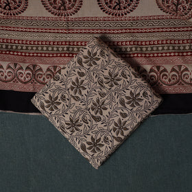 Bagh Hand Block Print Cotton 3pc Unstitched Dress Material Suit Set 08