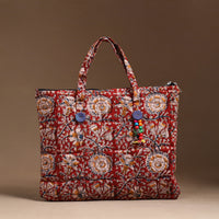 Red - Handcrafted Quilted Cotton Hand Bag 04