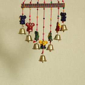  Ganesha - Handpainted Wooden Decorative Bell Hanging 21
