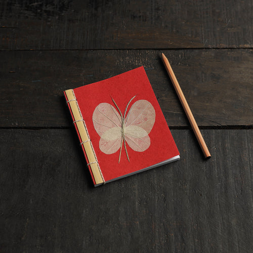 Butterfly Leaves Art Work Handmade Paper Notebook 41