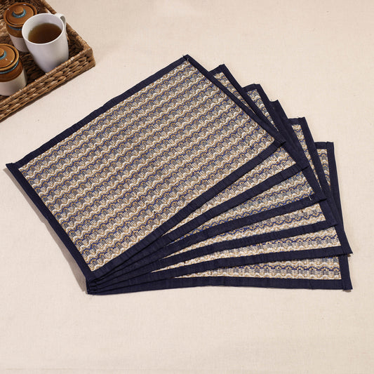 Madur Grass Handwoven Dining Table Mats of Midnapore (Set of 6)