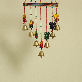  Ganesha - Handpainted Wooden Decorative Bell Hanging 21