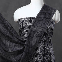 Black - Kutch Print 3pc Cotton Batik Dress Material 37