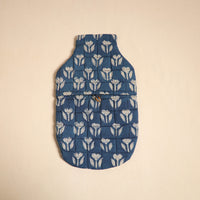 Blue - Handmade Quilted 1L Hot Water Bottle Cover 17