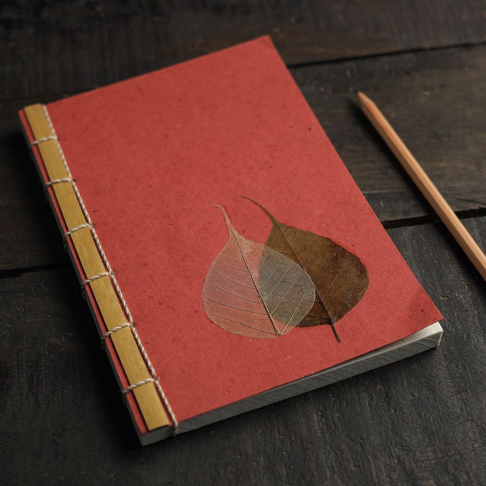 Leaves Art Work Handmade Paper Notebook 43