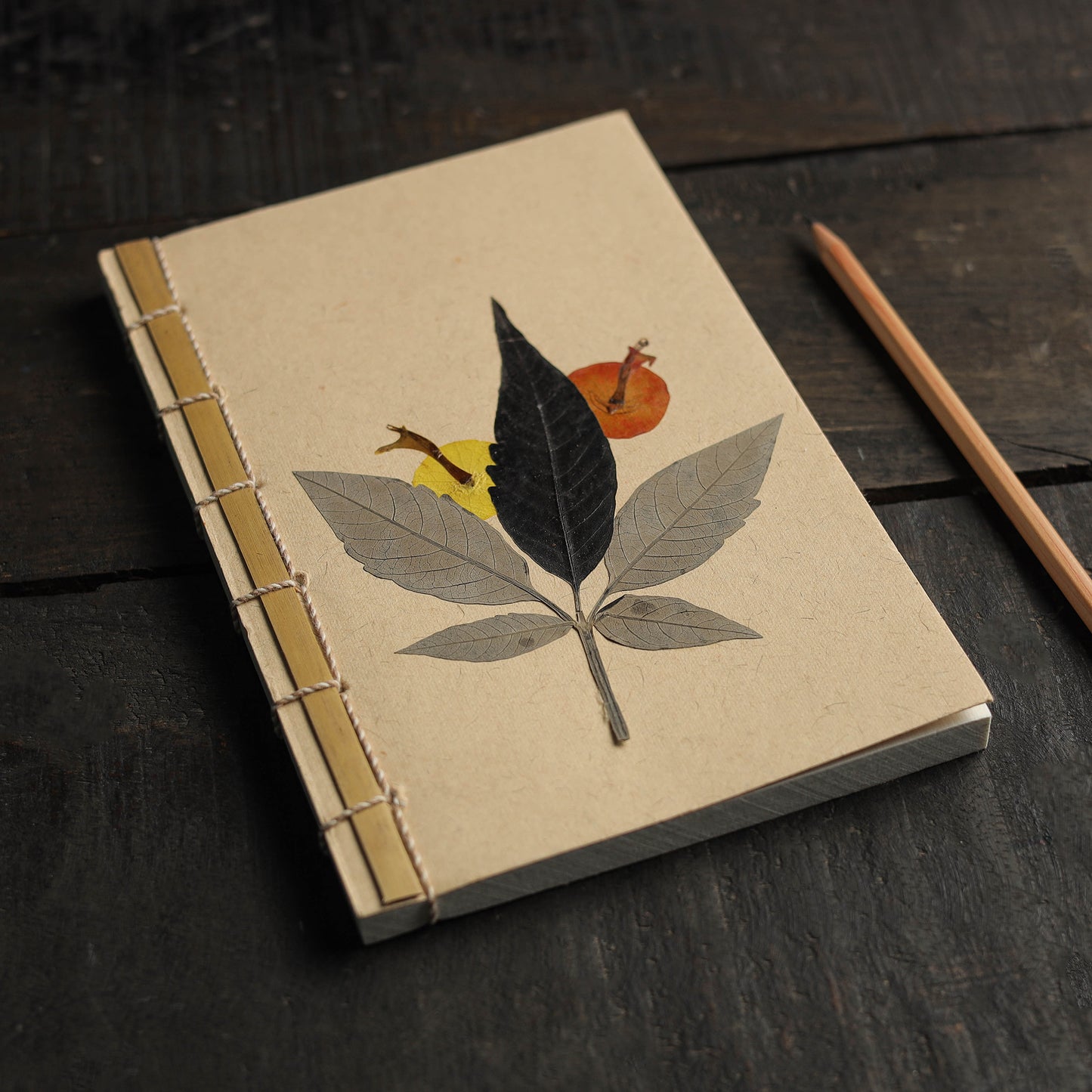 Leaves Art Work Handmade Paper Notebook 44