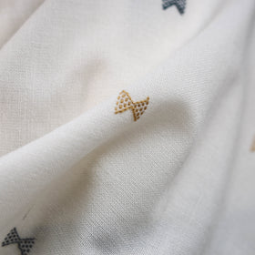 White - Kutch Bhujodi Handwoven Acrylic Wool Shawl 155