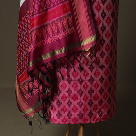 Handloom Sico Pochampally Ikat 2pc Unstitched Dress Material Kurta Set 10