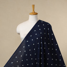 Hand Block Print Cotton Indigo Bagru Fabric 02