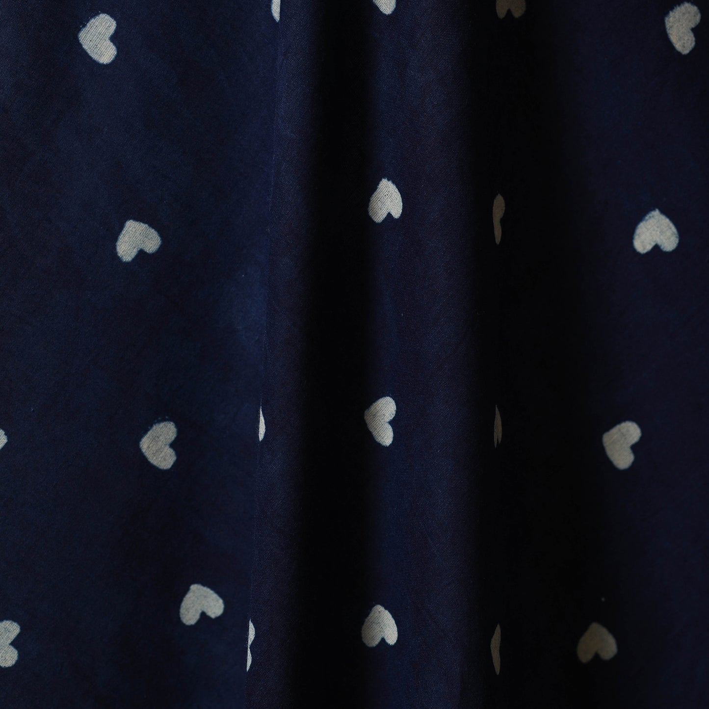 Hand Block Print Cotton Indigo Bagru Fabric 02