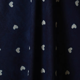 Hand Block Print Cotton Indigo Bagru Fabric 02