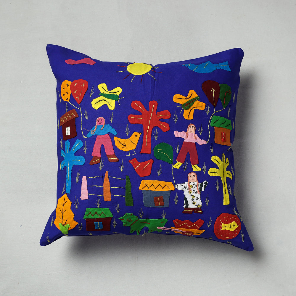 Applique Work Cushion Cover