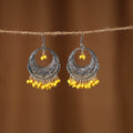 Yellow Nisha German Silver Beaded Earrings 
