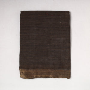 Brown - Kanchipuram Silk Cotton Precut Fabric (1.4 Meter)