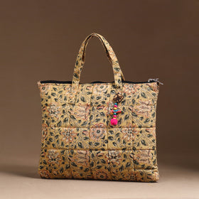 Yellow Handcrafted Quilted Cotton Hand Bag 13