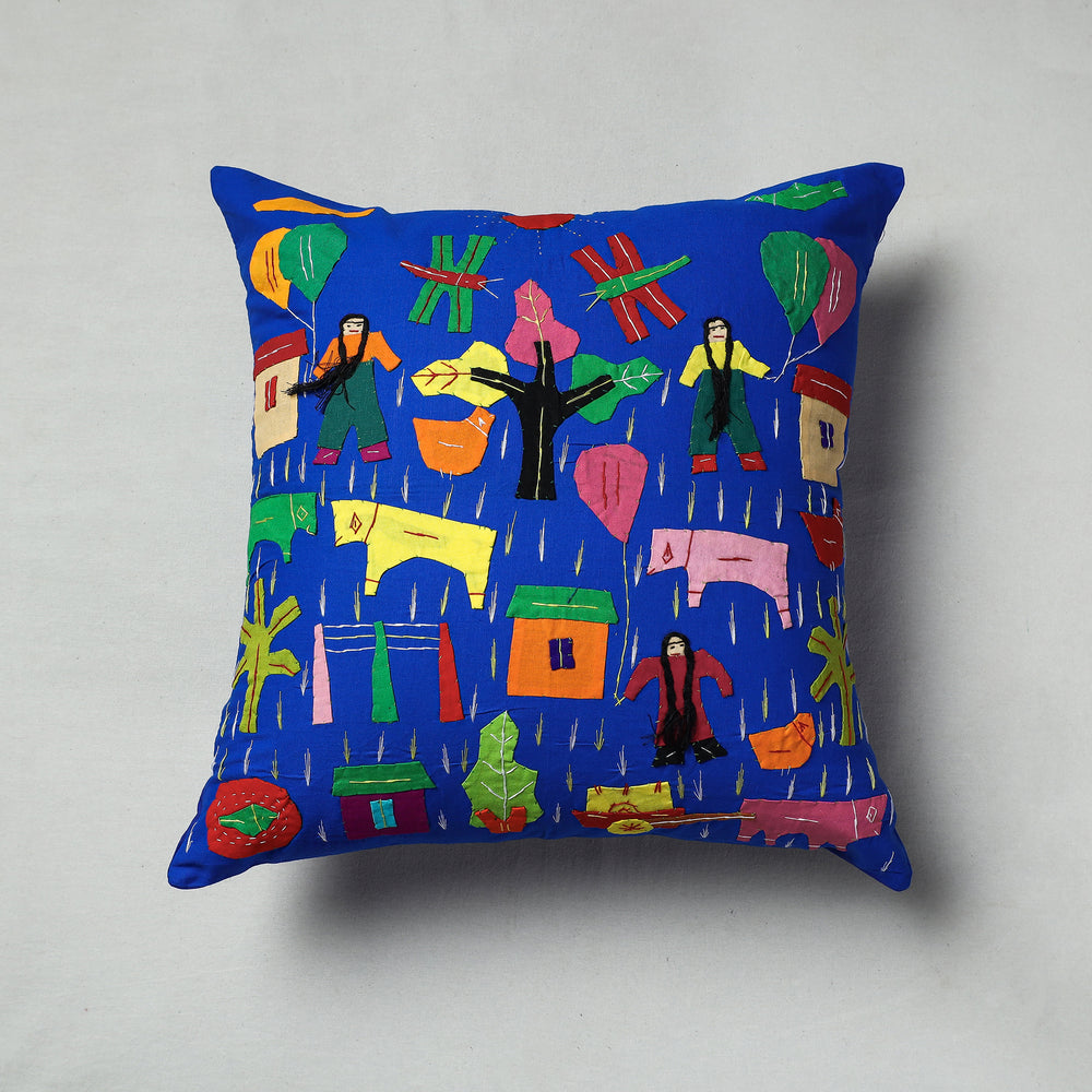 Applique Work Cushion Cover