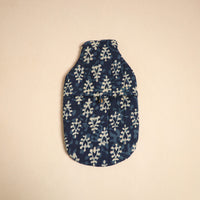 Blue - Handmade Quilted 1L Hot Water Bottle Cover 13